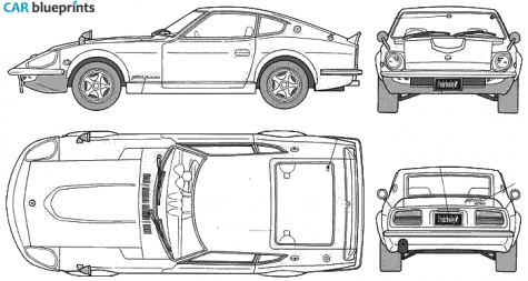 1973 Nissan Datsun 240 ZG Coupe blueprint