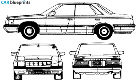 1984 Nissan Laurel C32 V6 Turbo Sedan blueprint