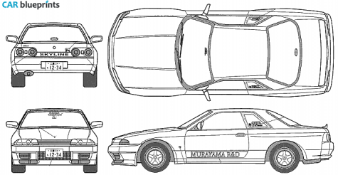 1992 Nissan Murayama R32 GTR Coupe blueprint