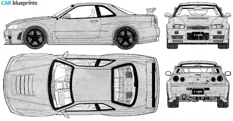 Nissan gtr vector blueprint #2