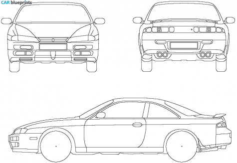 1994 Nissan Silvia S14 200SX Coupe blueprint