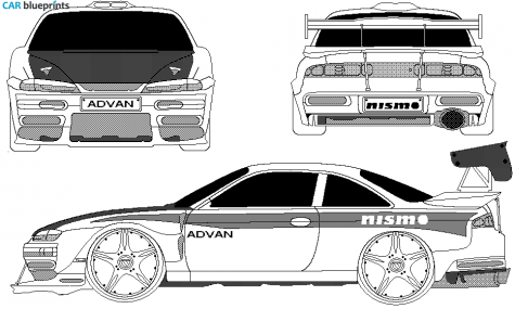 1999 Nissan 200SX NY Super GP Coupe blueprint