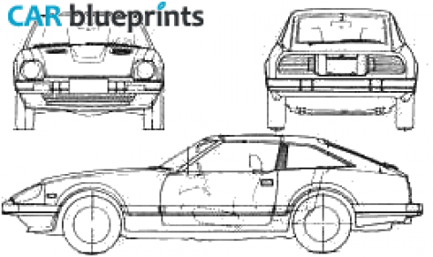 1981 Nissan 280 SX Coupe blueprint