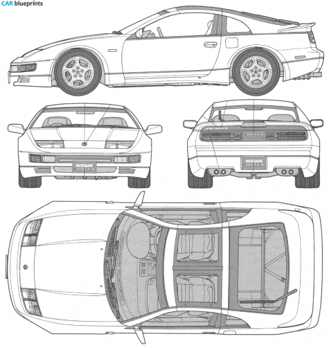 1990 Nissan 300 ZX Coupe blueprint