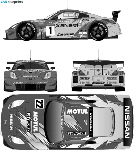 2004 Nissan 350Z Z33 Fairlady Z JGTC Coupe blueprint