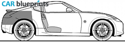 2009 Nissan 370Z GT Fairlady Coupe blueprint