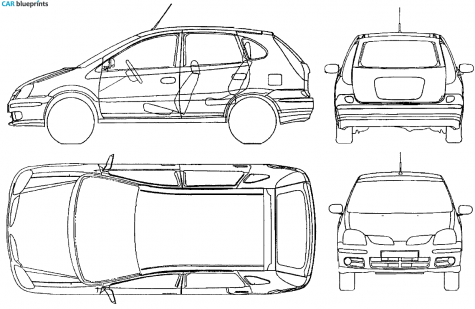 2005 Nissan Almera Tino Hatchback blueprint