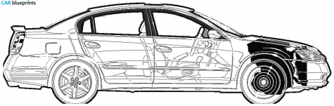 2003 Nissan Altima 35 se Sedan blueprint