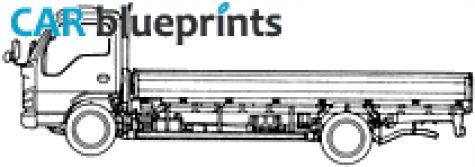 2006 Nissan Atlas Long Bed II Truck blueprint