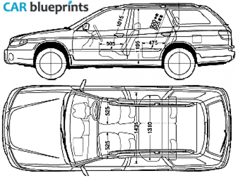 2001 Nissan Avenir 4wd SUV blueprint