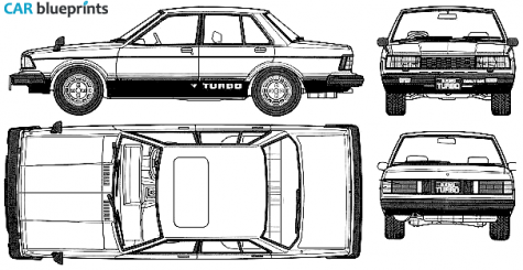 1981 Nissan Bluebird 180B SSS-S Turbo Sedan blueprint