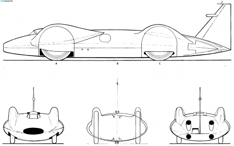 1964 Nissan Bluebird CN7 Jet Engine OW blueprint