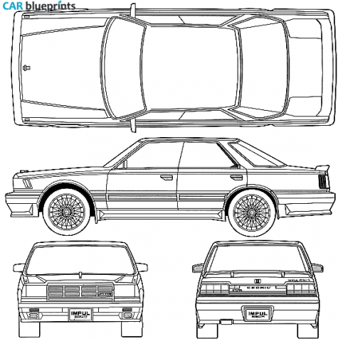 1979 Nissan Cedric 430 630R Sedan blueprint