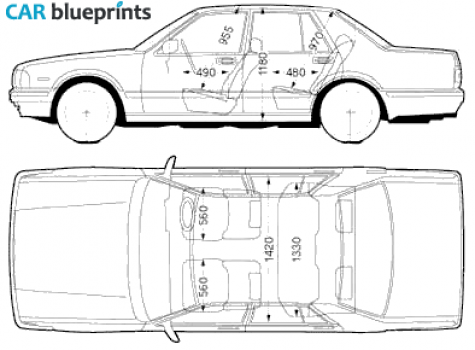 1999 Nissan Cedric Y31 Sedan blueprint