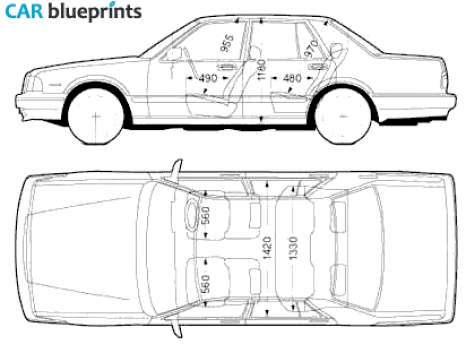 1999 Nissan Cedric Y31 Sedan blueprint