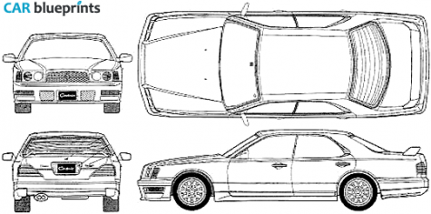 1996 Nissan Cedric Y33 Sedan blueprint