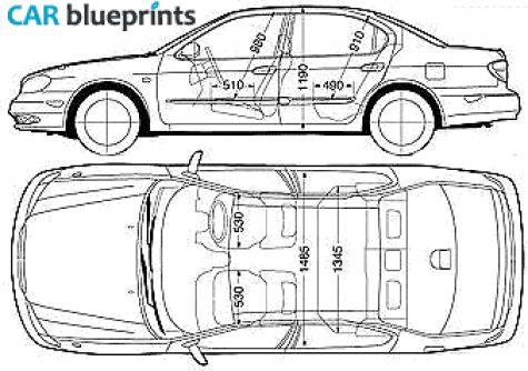 2003 Nissan Cefiro Sedan blueprint