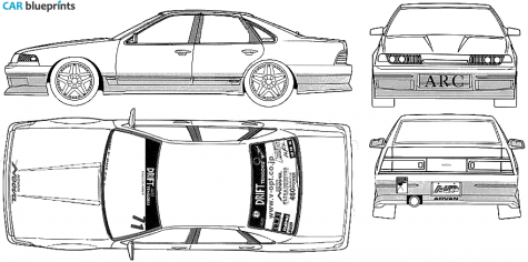 1993 Nissan Cefiro  a31 Sedan blueprint