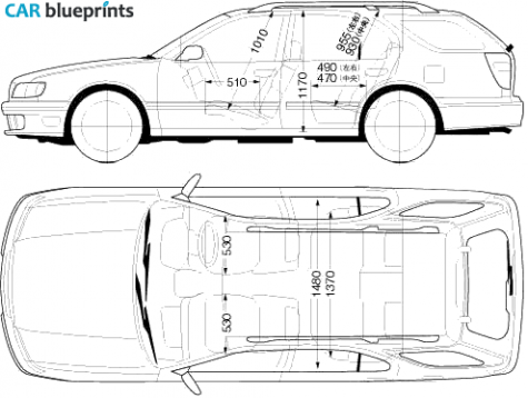 2000 Nissan Cefiro Wagon blueprint