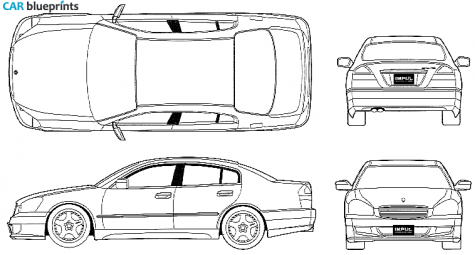 2004 Nissan Cima Sedan blueprint