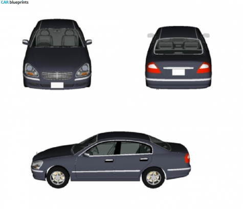 2004 Nissan Cima F50 Sedan blueprint