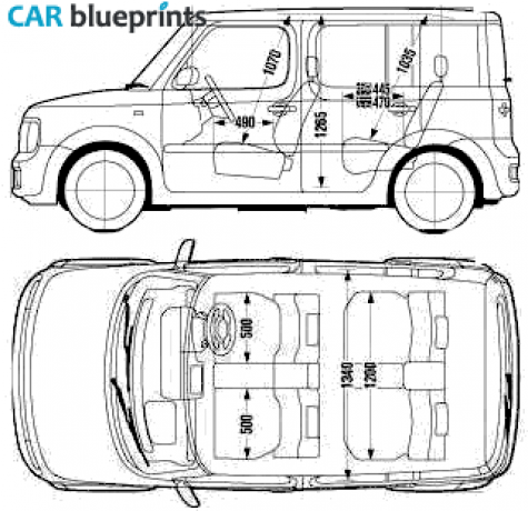 2004 Nissan Cube Z11 Hatchback blueprint