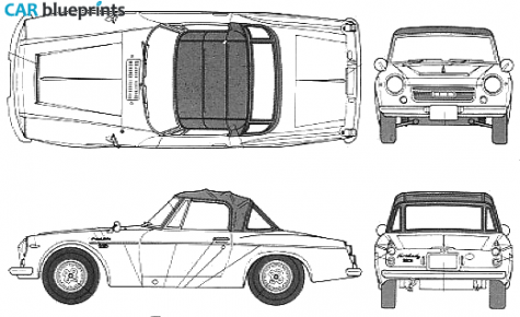 1967 Nissan Fairlady 2000 SR311 Cabriolet blueprint