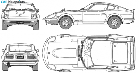 1971 Nissan Fairlady 240 ZG Coupe blueprint