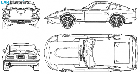 1971 Nissan Fairlady 240 ZG Coupe blueprint