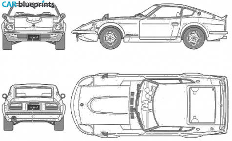 1973 Nissan Fairlady 240 ZG Limited Edition Coupe blueprint