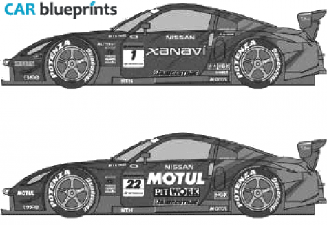 2005 Nissan Fairlady Z GT500 Super GT Coupe blueprint