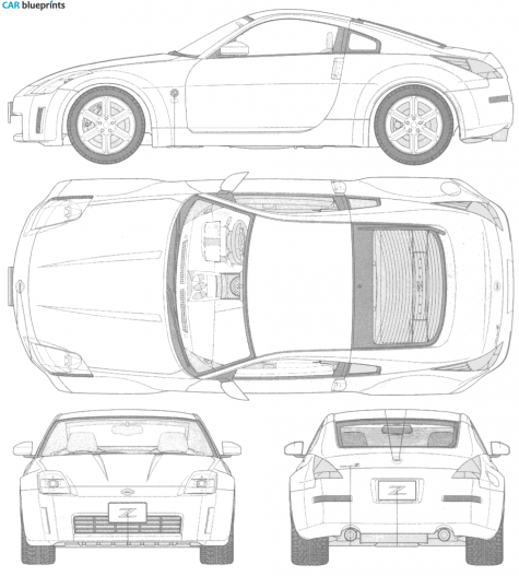 Nissan Fairlady Z Coupe blueprint