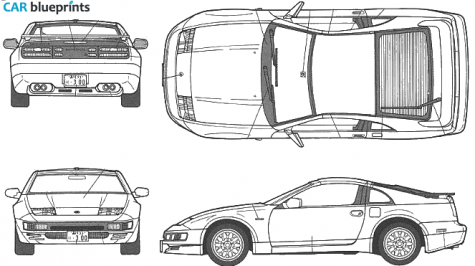 1983 Nissan Fairlady Z32 300ZX Coupe blueprint