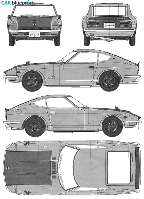 1970 Nissan Fairlady Z 432R Coupe blueprint