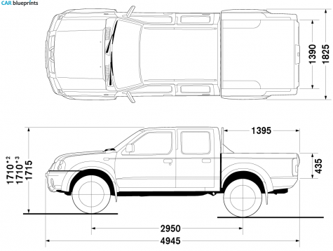 2007 Nissan Frontier Double Cab Pick-up blueprint