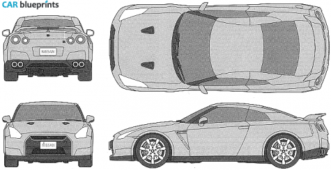 2008 Nissan GT-R Coupe blueprint