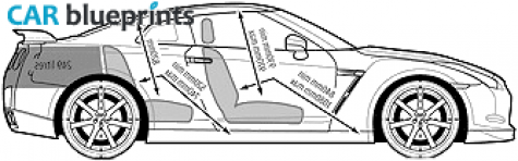 2009 Nissan GT-R Coupe blueprint