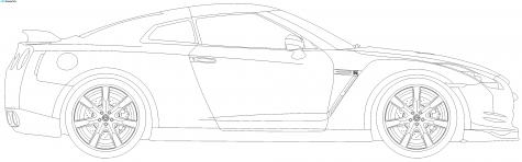 2008 Nissan GT-R R35 Coupe blueprint