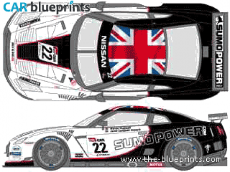 2010 Nissan GT-R R35 Coupe blueprint