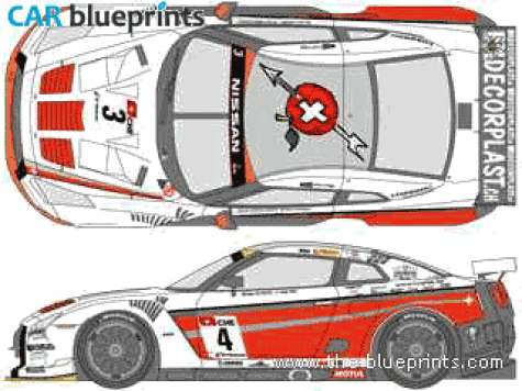 2010 Nissan GT-R R35 Coupe blueprint