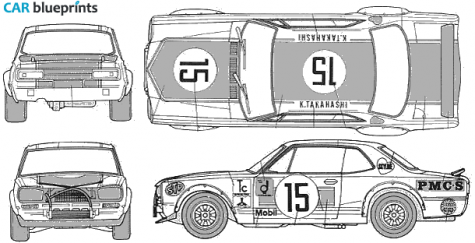 Nissan KP GC10 Coupe blueprint