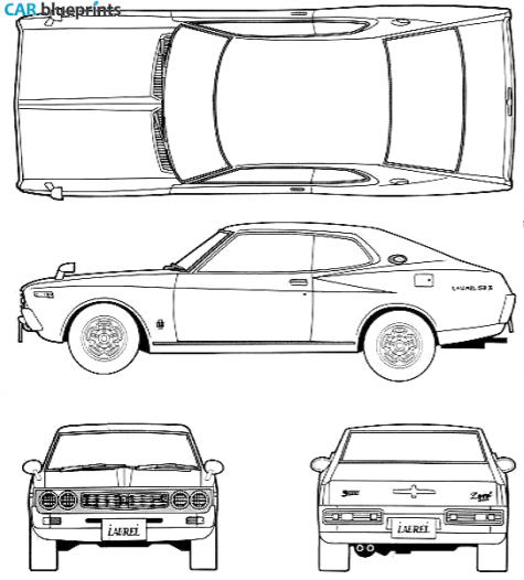 1973 Nissan Laurel C130 2-door Hardtop 2000SGX Coupe blueprint