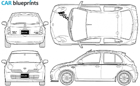 2004 Nissan March S Tune 5 door Hatchback blueprint