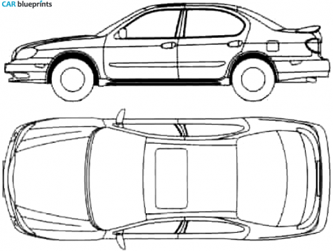 2005 Nissan Maxima QX Sedan blueprint