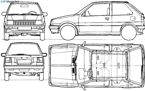 1983 Nissan Micra Hatchback blueprint