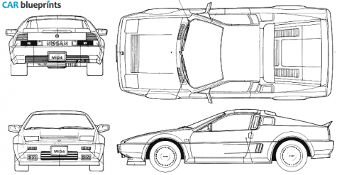 Nissan Mid 4 Coupe blueprint