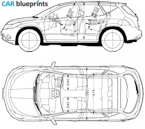 2005 Nissan Murano SUV blueprint