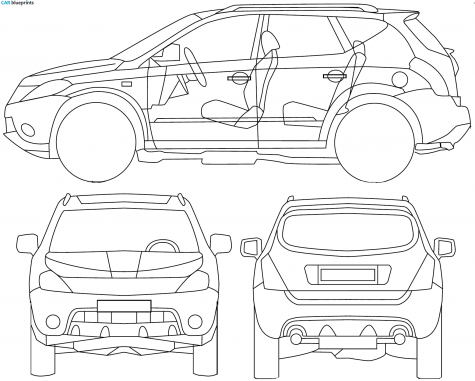 2005 Nissan Murano SUV blueprint