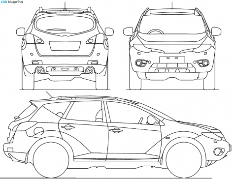 2008 Nissan Murano SUV blueprint