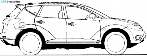 2009 Nissan Murano SUV blueprint